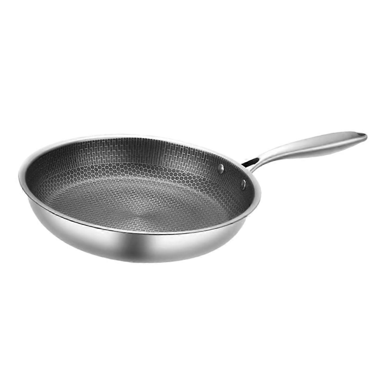 Work on Cooker Honeycomb Frying Pan Wok Stir-fry Pan Sturdy