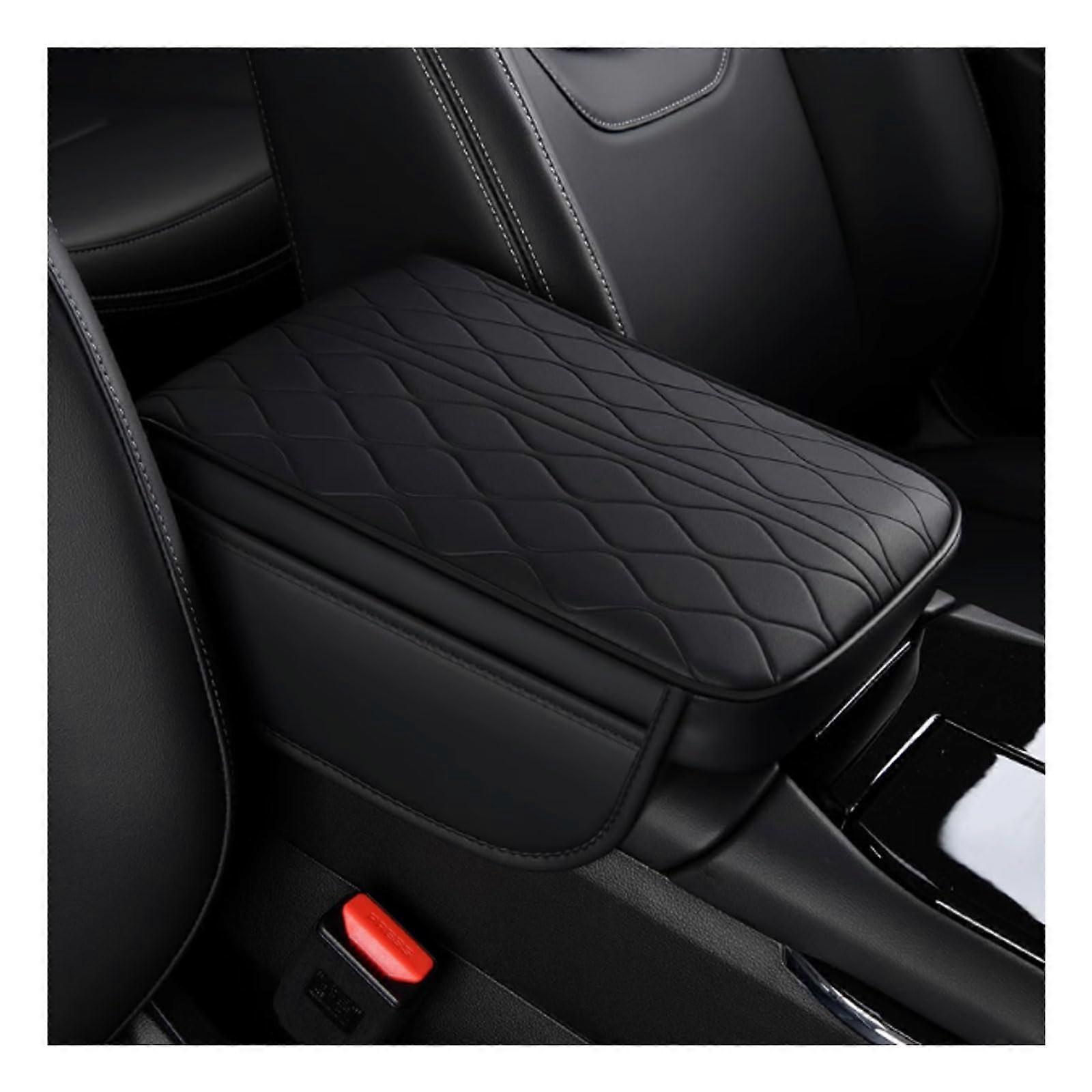 Car Armrest Center Control Cushion Cover for Nissan Altima Maxima Laurel Cefiro, Soft Fabric, Black Color, Custom Fit