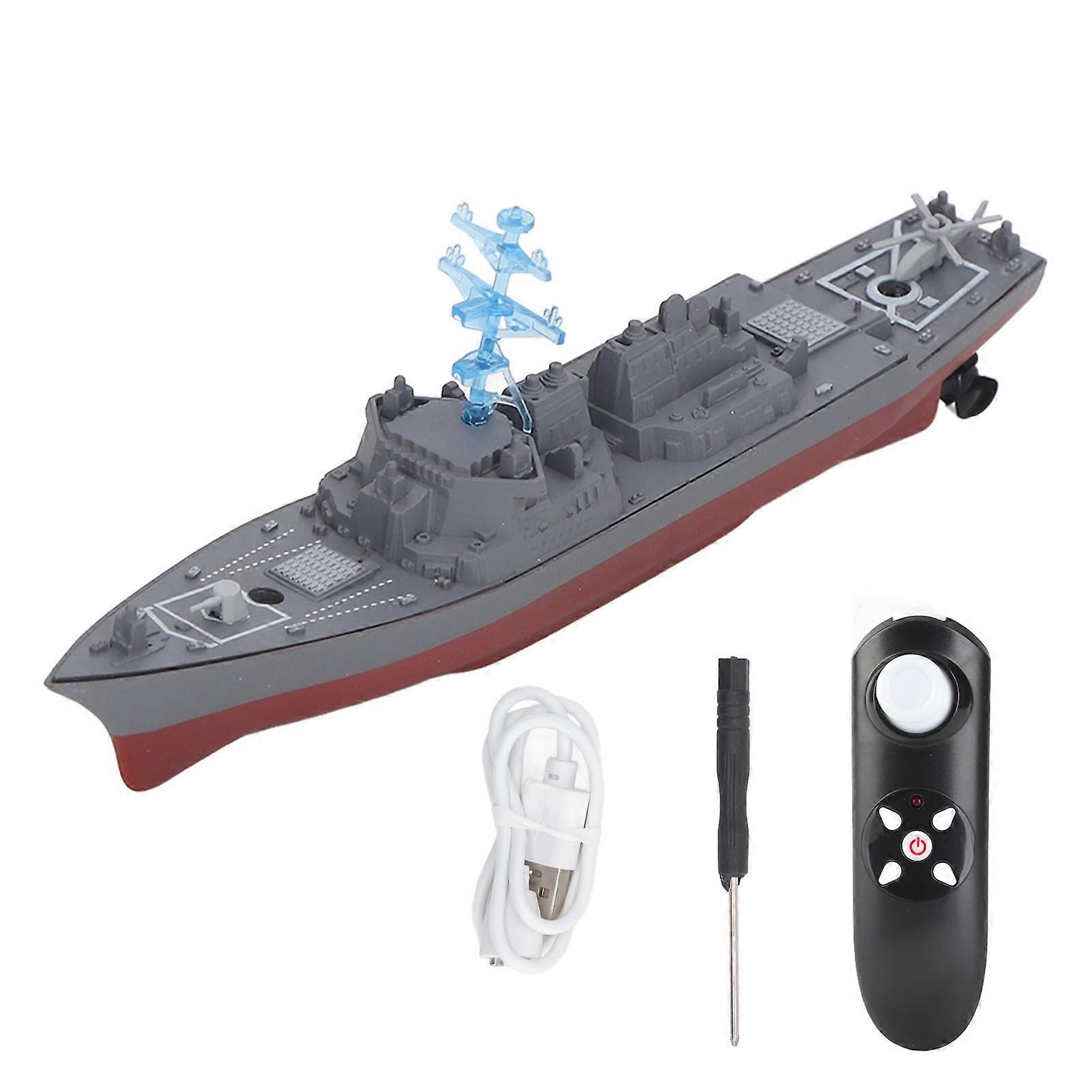 2.4GHz שלט רחוק מיני סירה סימולציה שלט רחוק ספינת מלחמה מים ילדים צעצועים לילדים 803a