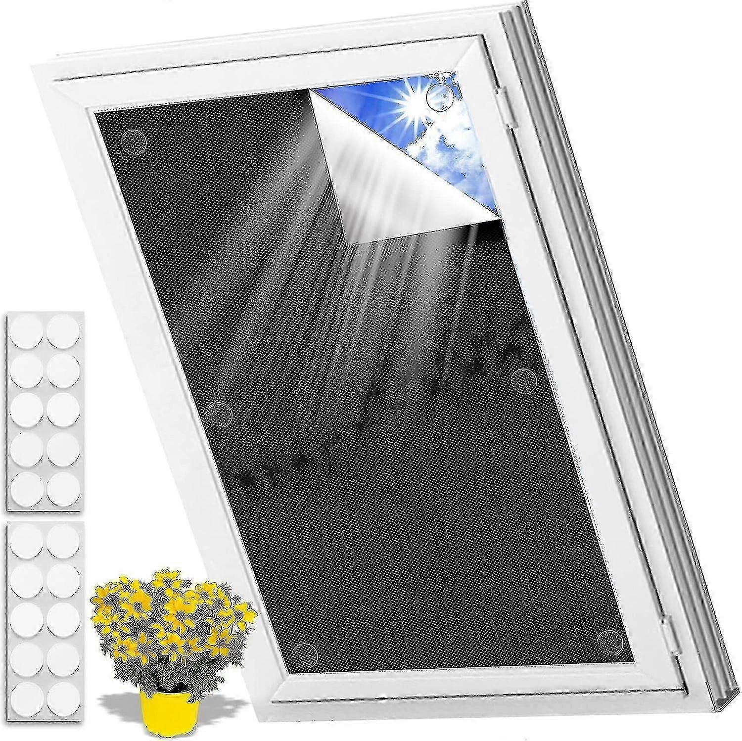 Roof Window Blackout Blind, No-Drilling, Thermal Sun Protection, Blackout Window Blinds Shades Skylight Cover for Bedroom Travel Nursery hwy