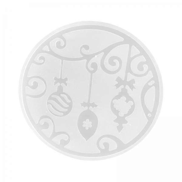 4xChristmas Coasters Model Display Crafts Round Cup Pad Base Resin Epoxy Model