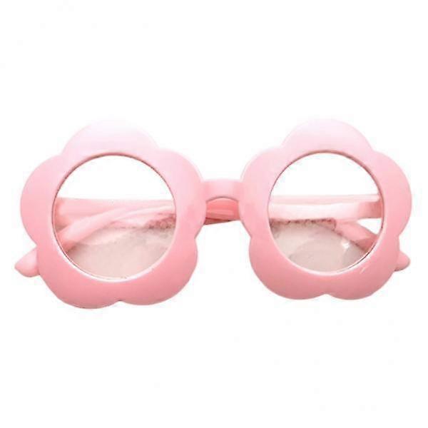 2xFlower Shape Special Effect Sunglasses Light Diffraction Glasses Pink
