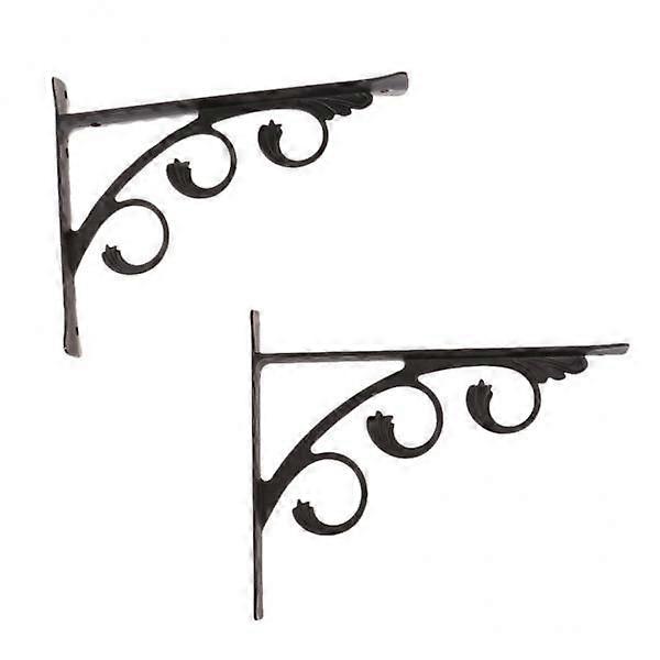 5x 2pcs Rustproof Metal Wall Mounted Shelf Bracket Heavy Duty Supporter 20x15cm