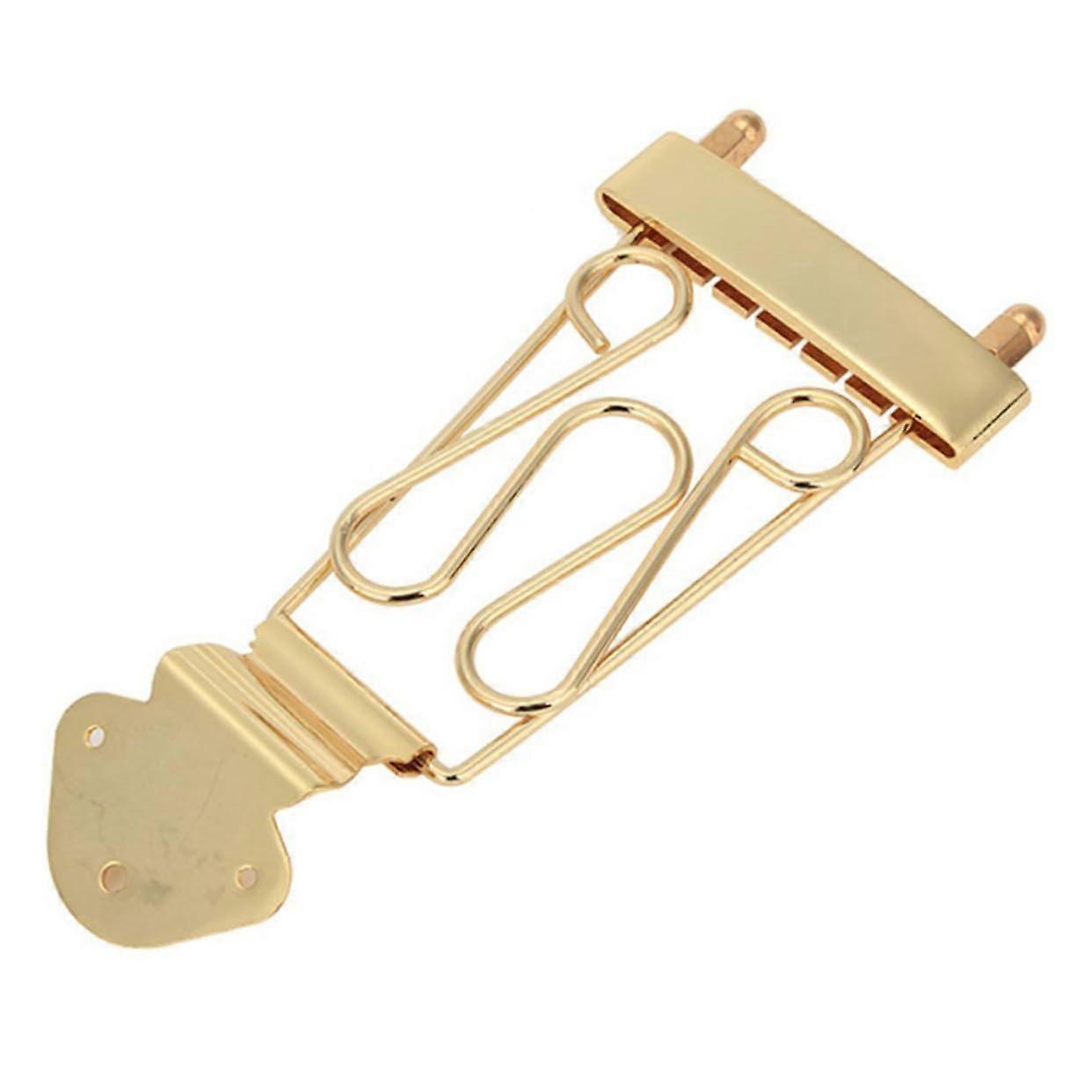 6-string Guitar Tailpiece Chrome Jazz Bridge 335 Style Tailpiece No Screws Included