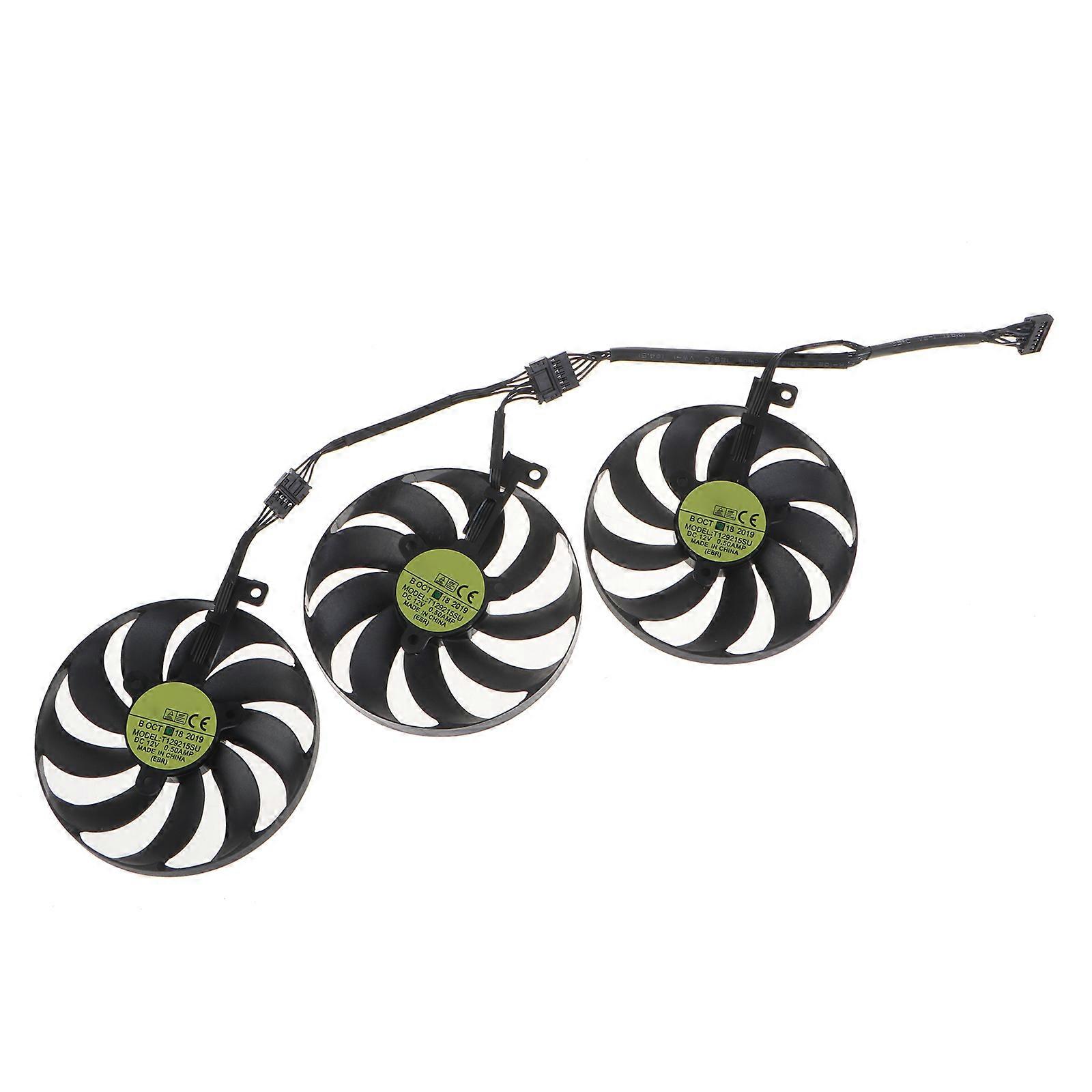 3 adet T129215SU VGA Fan Grafik Kartı Soğutma Fanı TUF RTX3060ti 3070 3080 3090 RX6700 7Pin 12V 0.5A Fan Radyatör