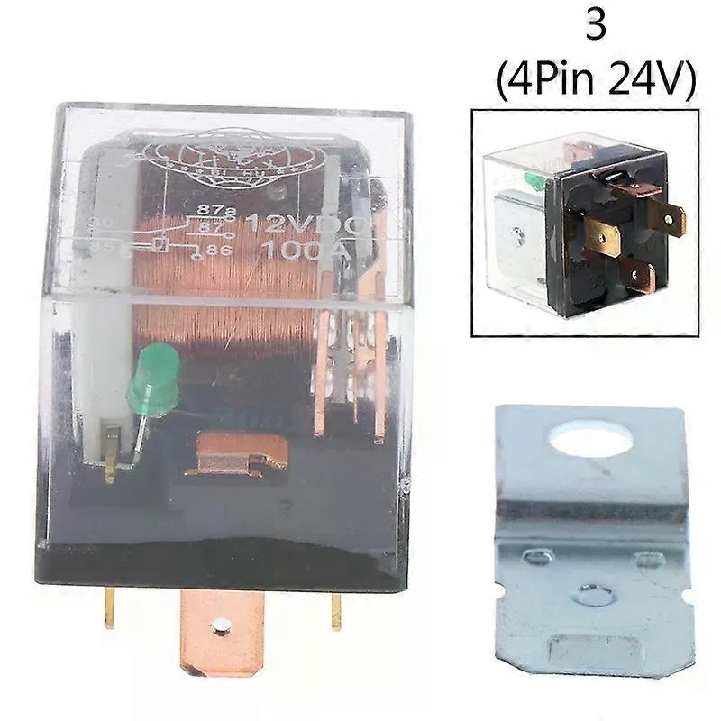 1pc 5Pin 4Pin Waterproof Automotive Relay 12V 100A SPDT Car Control Device Car Relays DC 24V High Capacity Switching