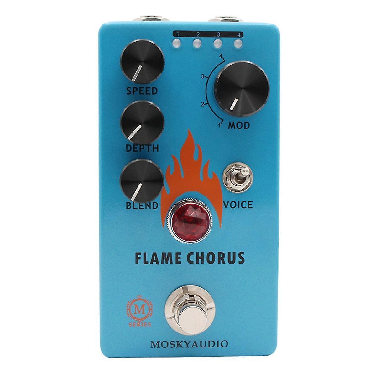 Gitarr Effektpedal FLAME CHORUS Gitarrförstärkare Simulator Pedal Stereohögtalare Gitarr Tillbehör