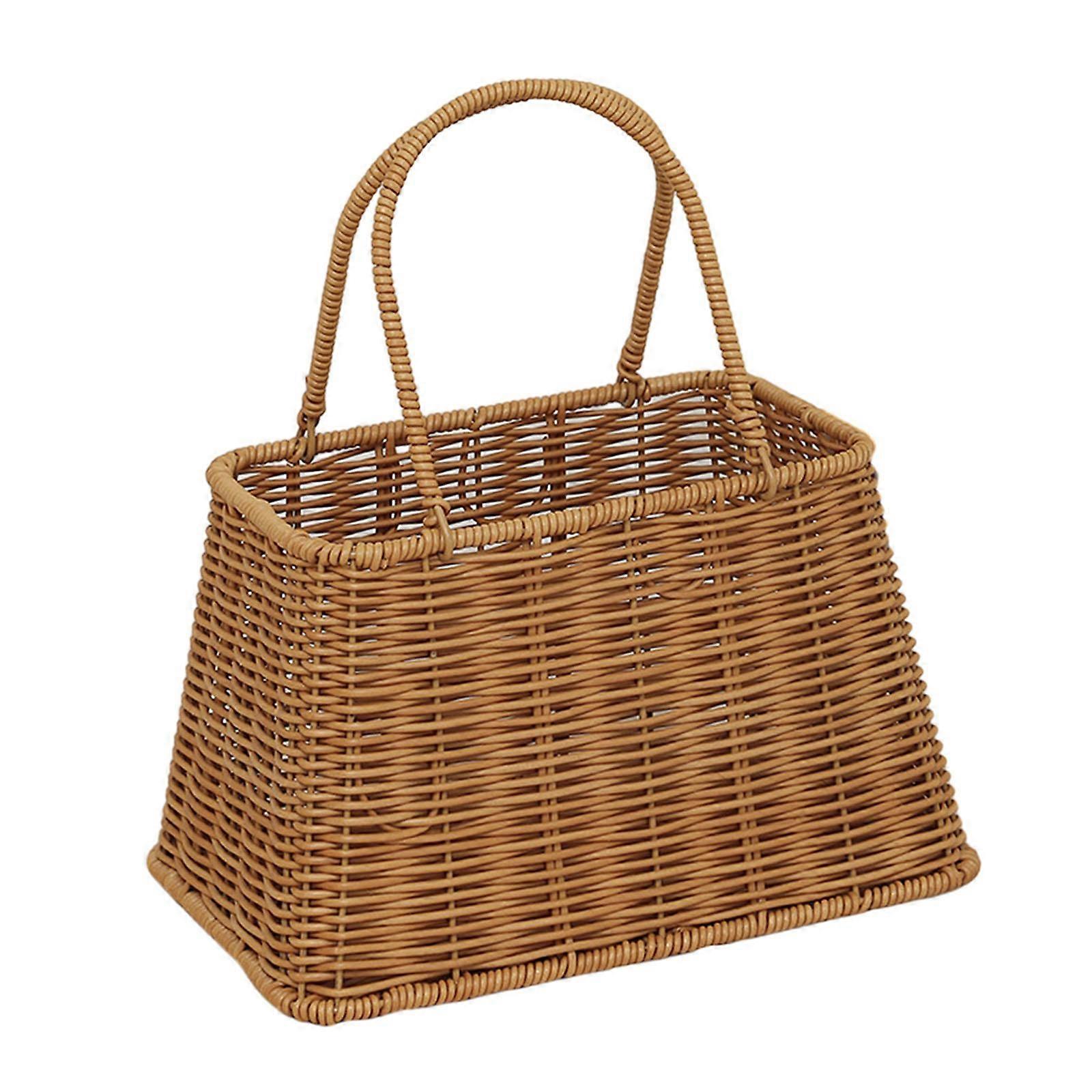 Woven Storage Basket Storage Container Serving Tray Fruit Basket for Accessories