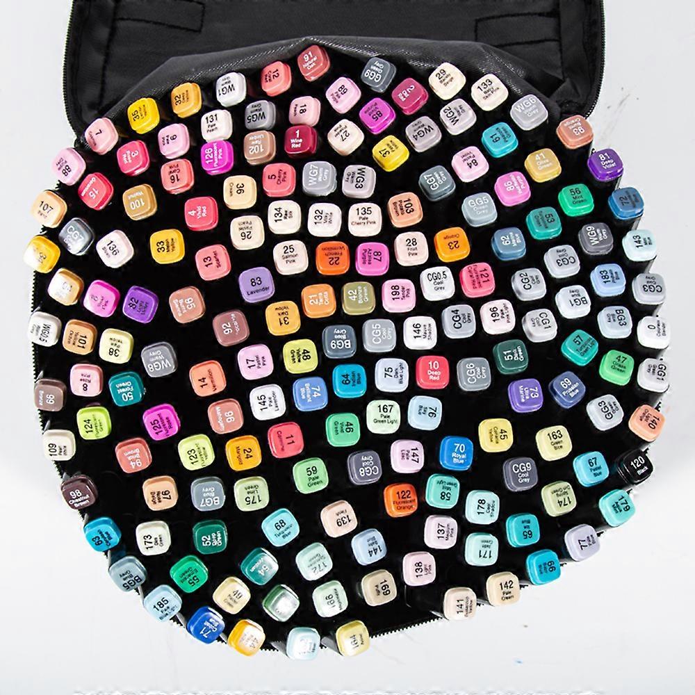 168 Colors Markers Dual Brush Pens Marker Double Tipped Round + Chisel Tips Sketch Art Drawing Markers For Artist Kids Adults Books Card Coloring Ske