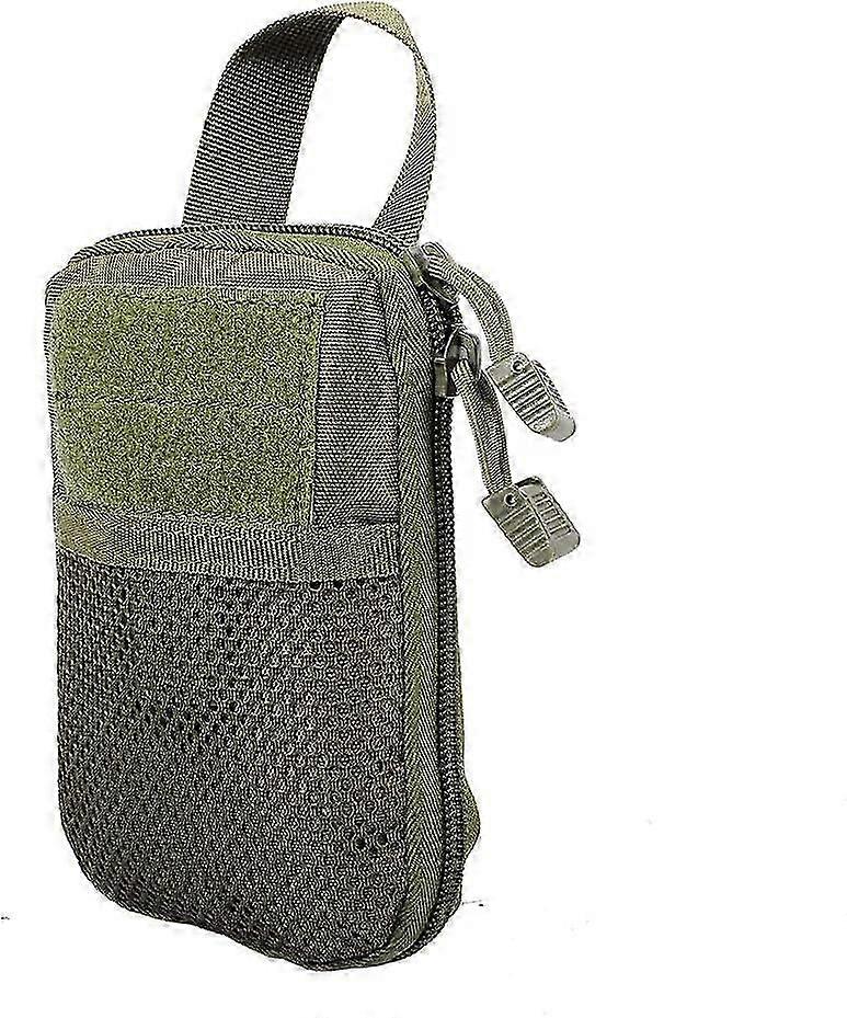 Tactical Waist Bags and Accessories for Outdoor Hunting with Mesh Pouch for Tools, Flashlight, and Magazine Storage in Green Color