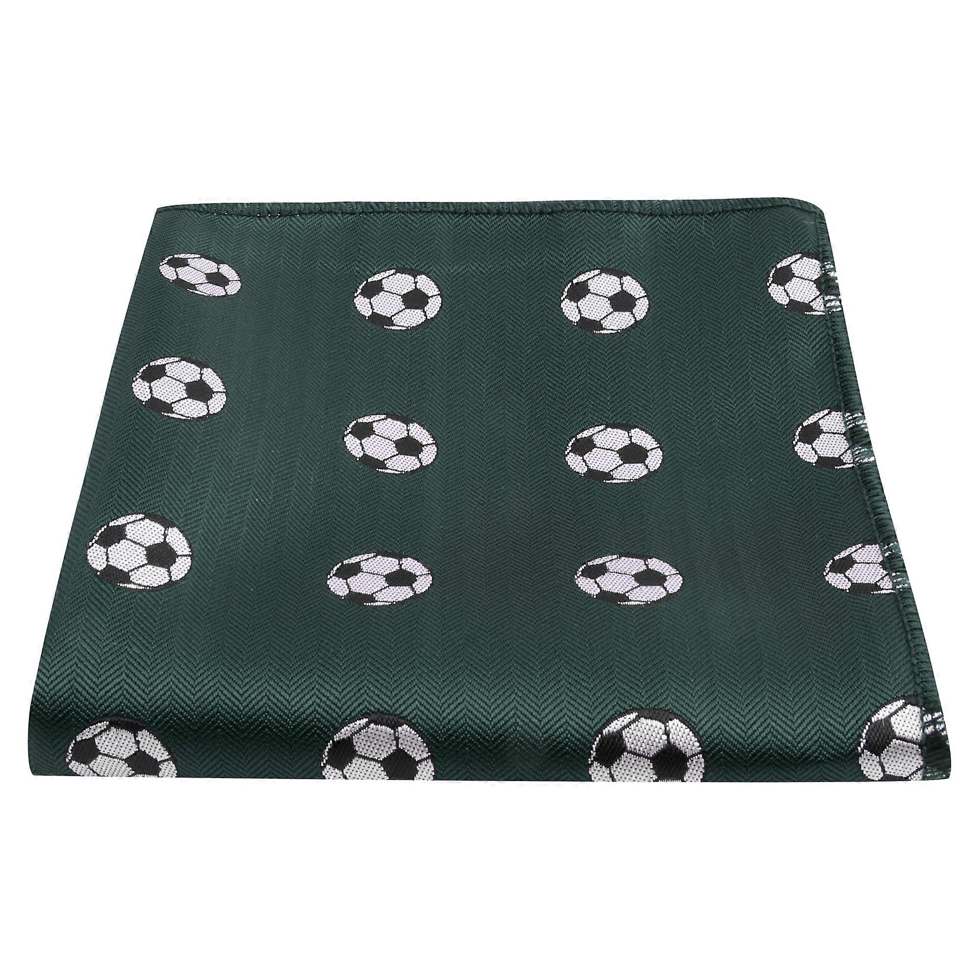 Dark Green Football Herringbone Pocket Square