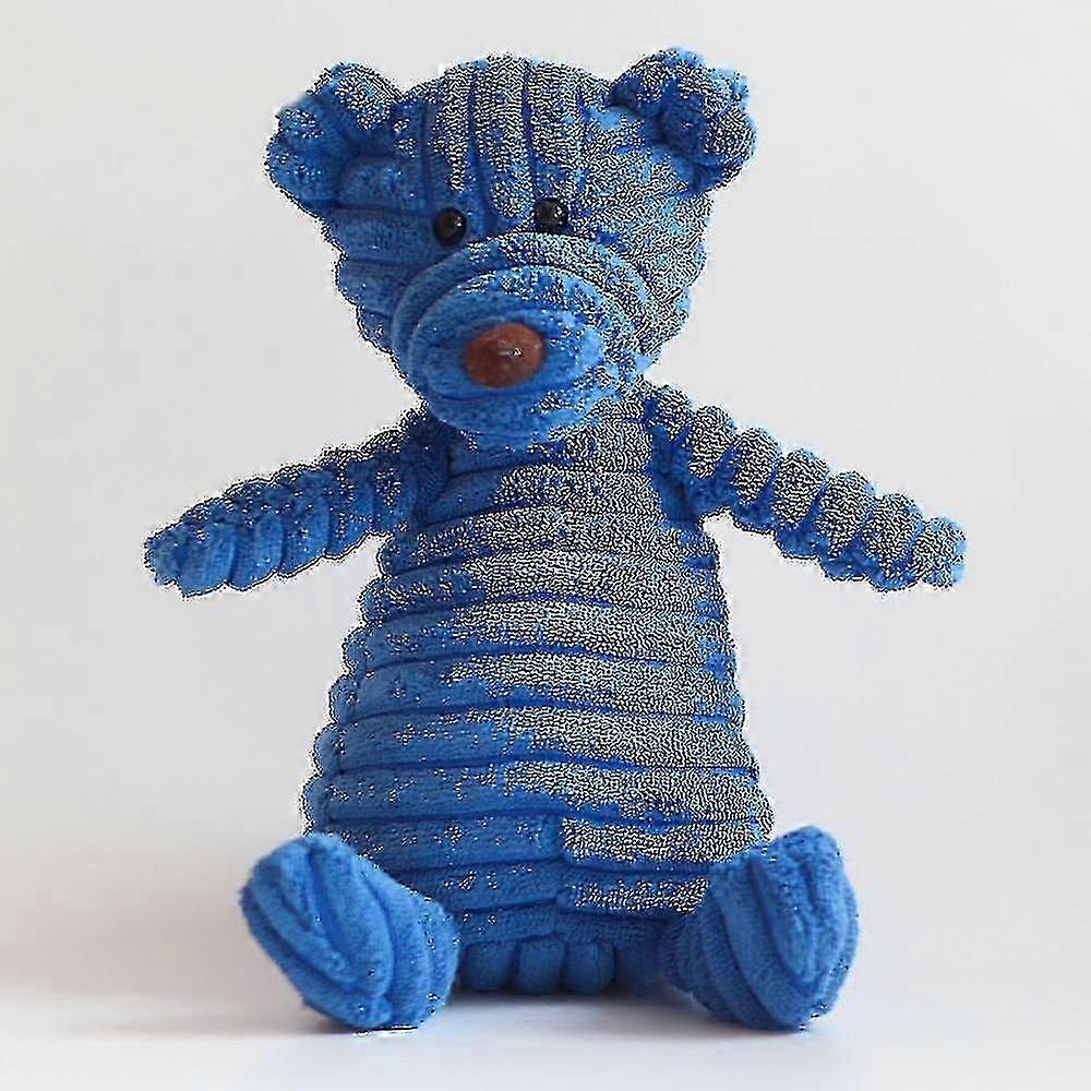 Dog Toys Bear Pet Squeaky Durable Plush Dog Chew Toys Various Animals Shapes Blue Bear