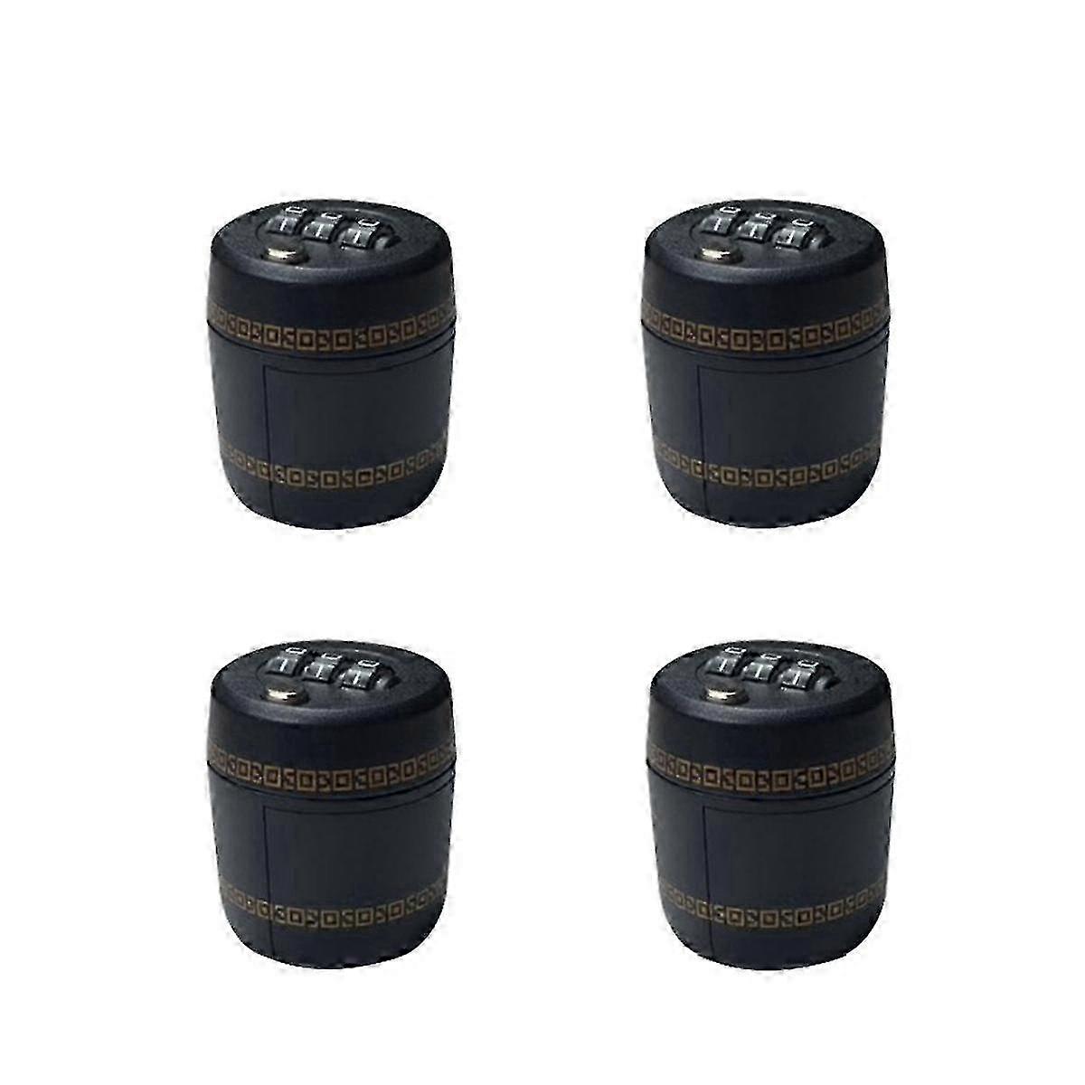 Wine Bottle Lock with Secret Code - Black Plastic Wine Stopper - Gift Accessory