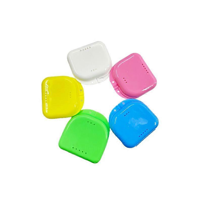 Denture Case 5pcs Dental Retainer Box Denture Storage Container