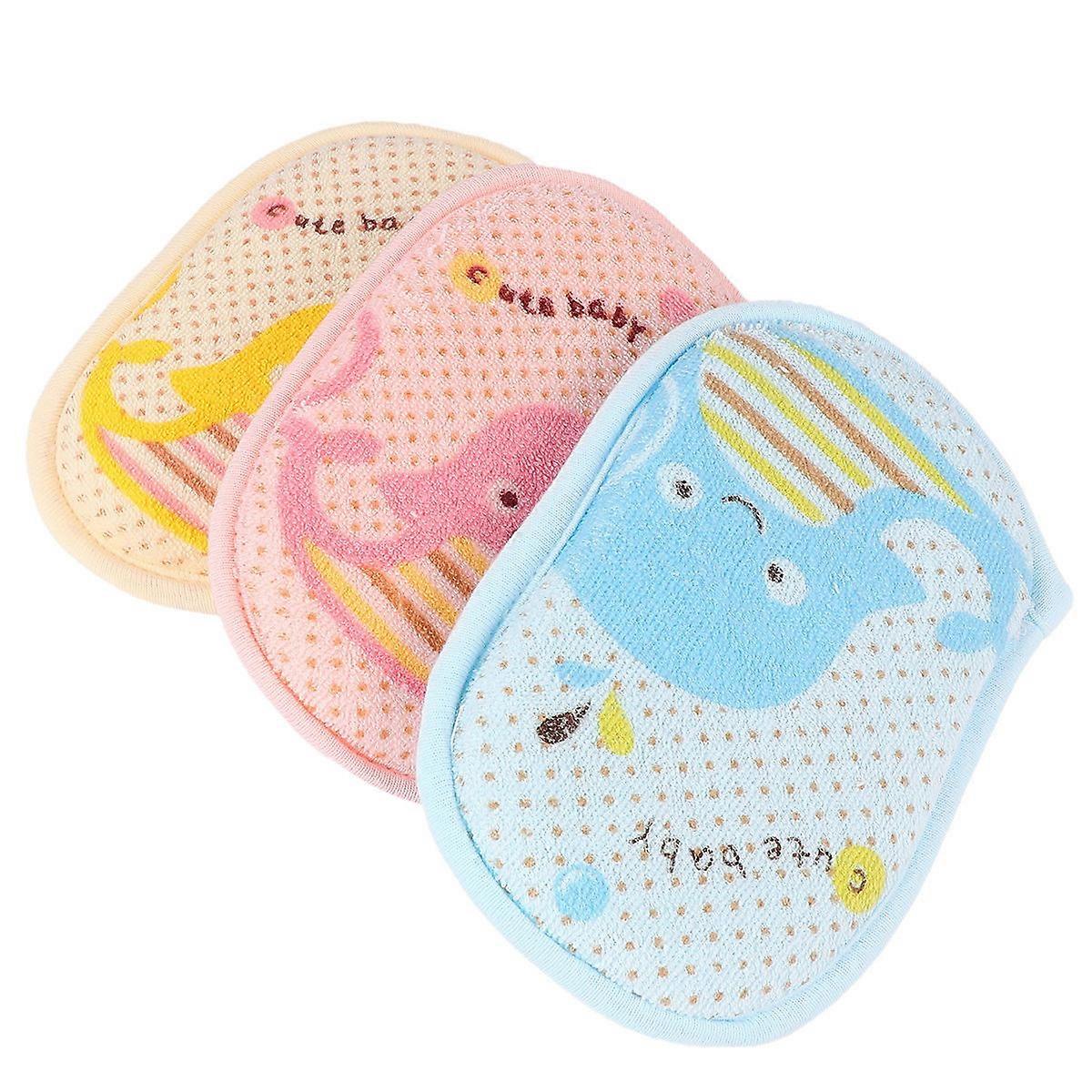 3pcs Sponge Brush for Newborn Bathing Soft, Durable, Easy to Clean Shower Accessories