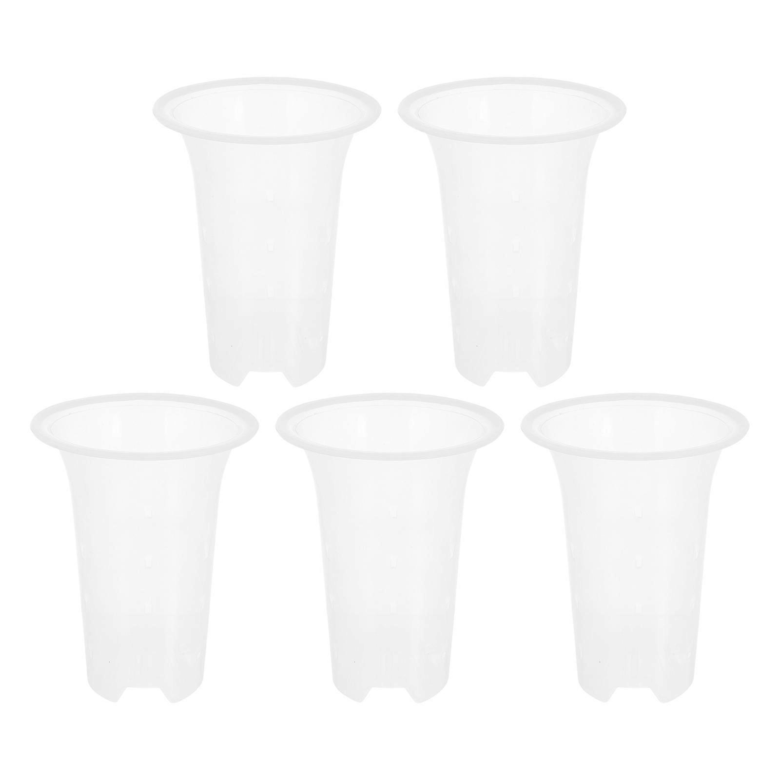 5 قطع أواني زراعة الأوركيد البلاستيكية المتينة ، أواني الزهور القابلة للتنفس مع تصريف للبستنة الداخلية والخارجية ، مثالية للديكور المنزلي وصحة النبات