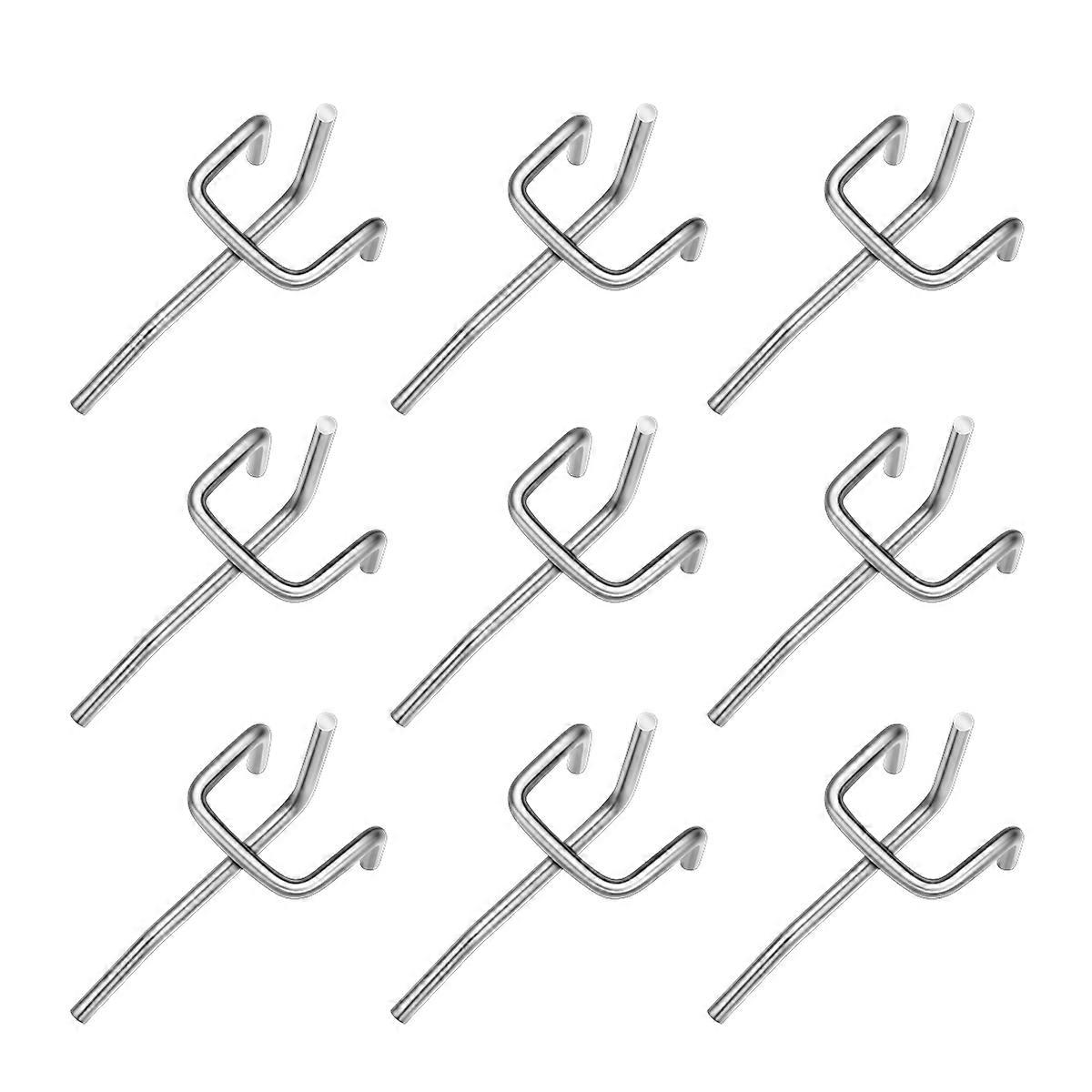 Metal Peg Board Hooks Wall Display Shop Storage Silver 50Pcs Carbon Steel Tool Peg Board Hooks