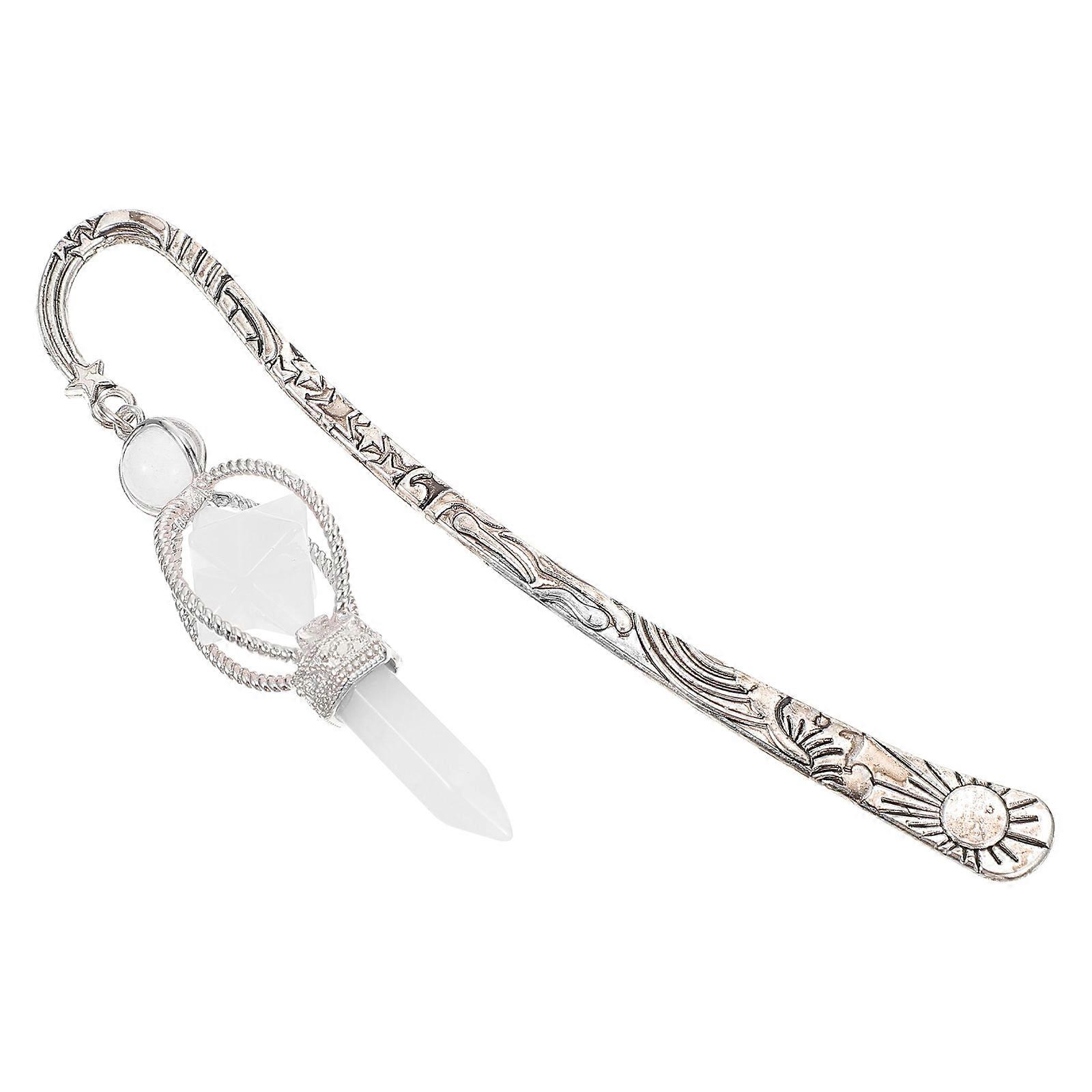 White Crystal Bookmark for Decor with and Practical Durability 1pc