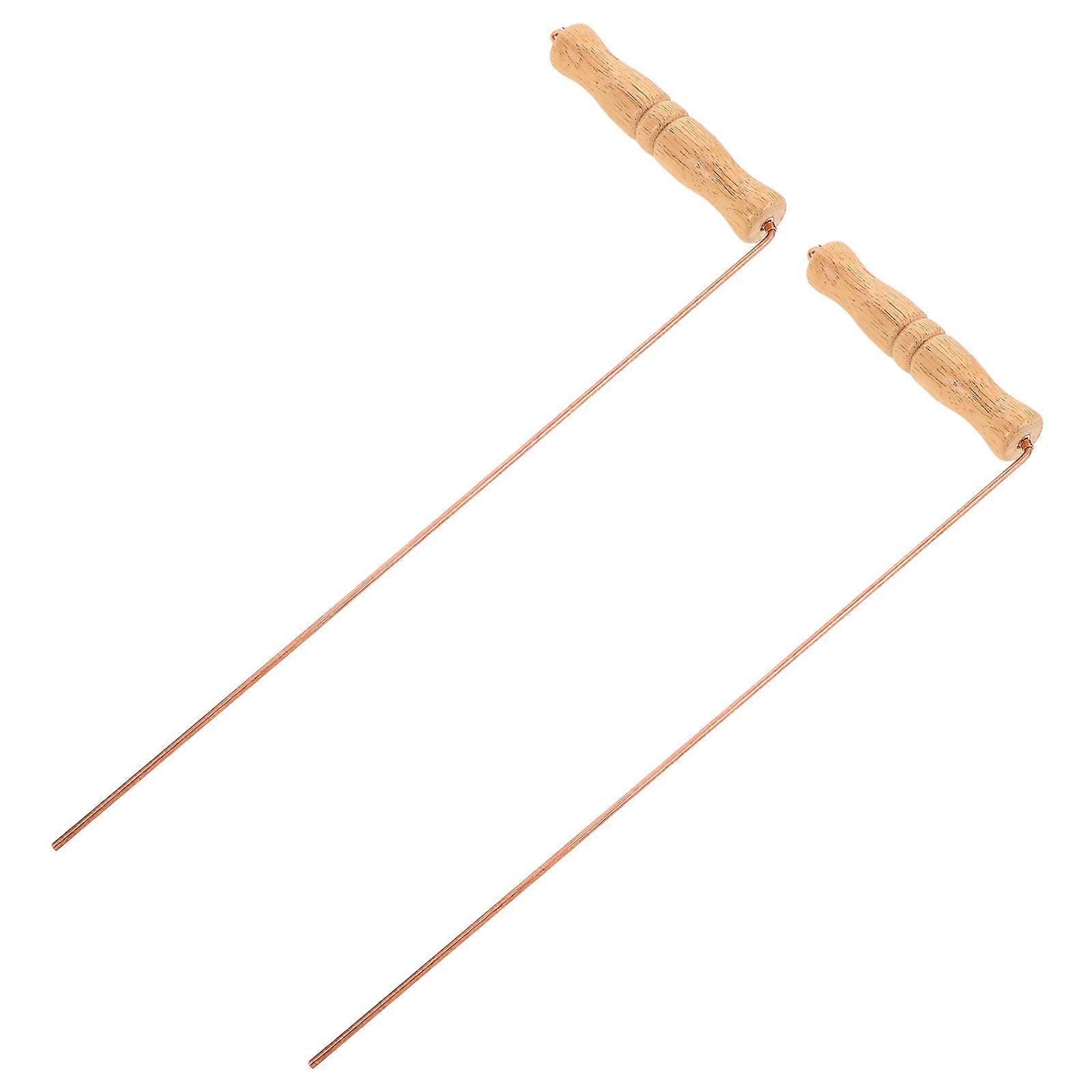 Metal Sensing Device Pure Copper Probes Rod For Professional Use Accurate Target Detection 2Pcs