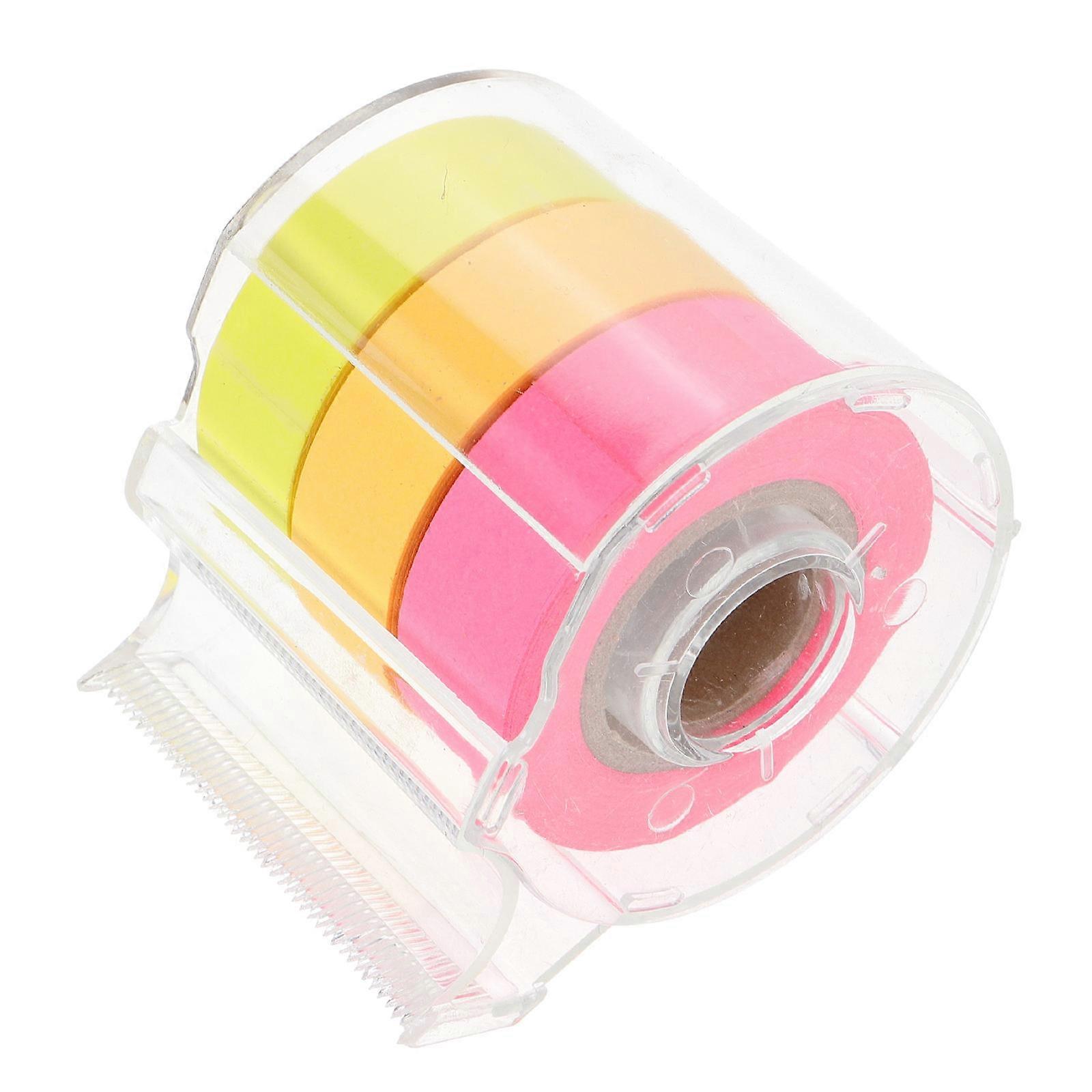 Self Stick Memo Pads with Tape Dispenser, Portable Note Pads for Home and Office, Adhesive Notes in Vibrant Colors for and Organization