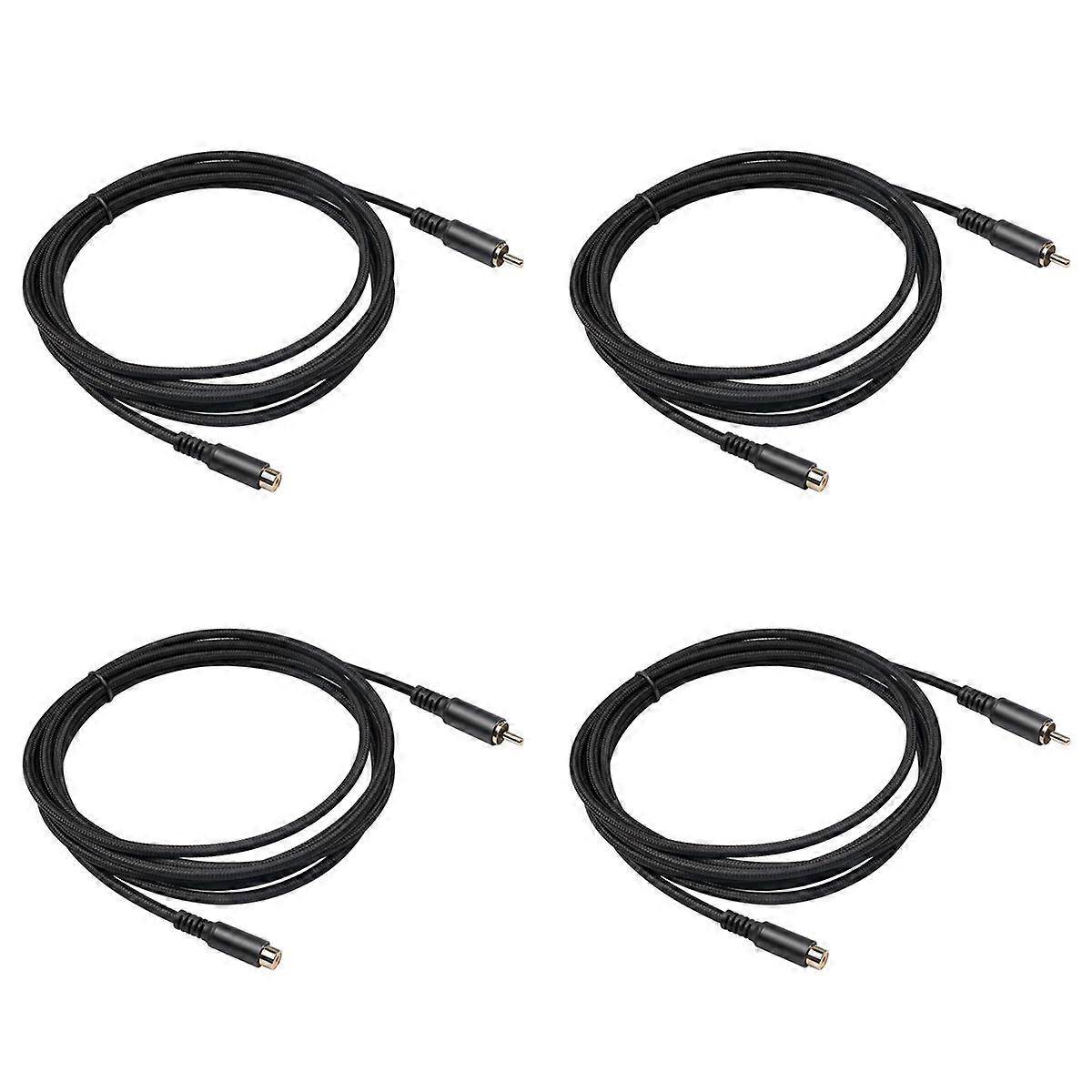 4X Extension Cable Audio Video Cable Male to Female Cord for Speaker, Subwoofer, Camera, HDTV, 1.8M