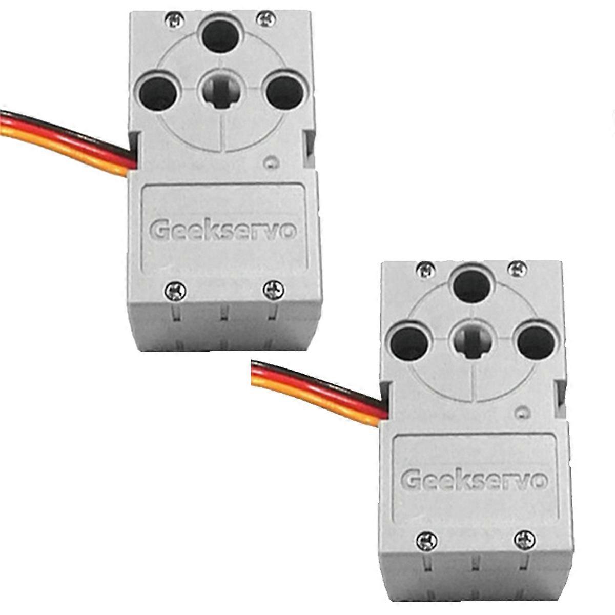 2X 2KG Servo Dual Output 360 Degree Programmable Dual Output Suitable for Building Blocks