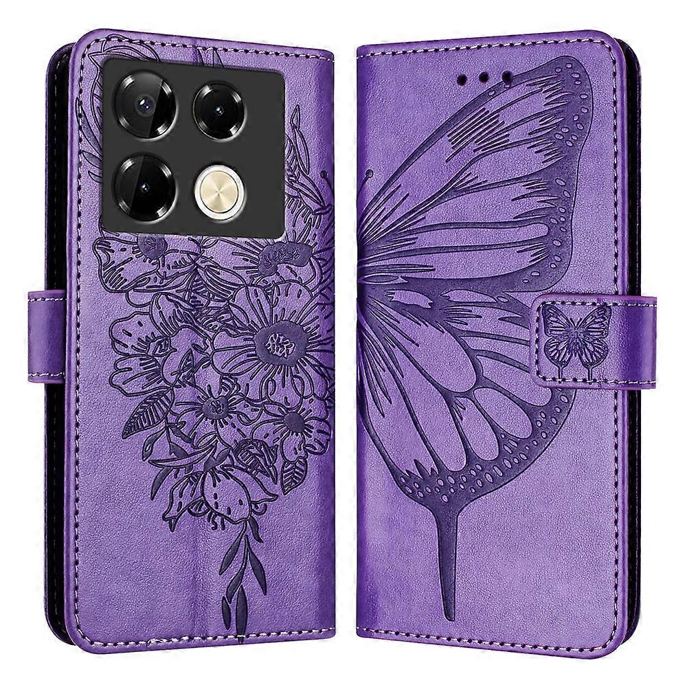 Embossed Butterfly Leather Phone Case