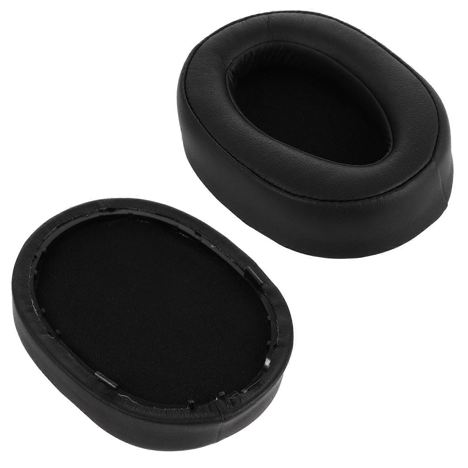 Replacement Ear Pads for MDR Headset Noise Isolation Cushions with Stitching, Soft Protein Earpiece Covers, Easy to Install, Black