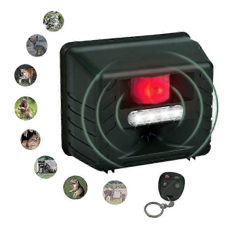 Ultrasonic Outdoor Animal Drive Strobe Led Light Repeller Drive Rodent Device with Remote Control f