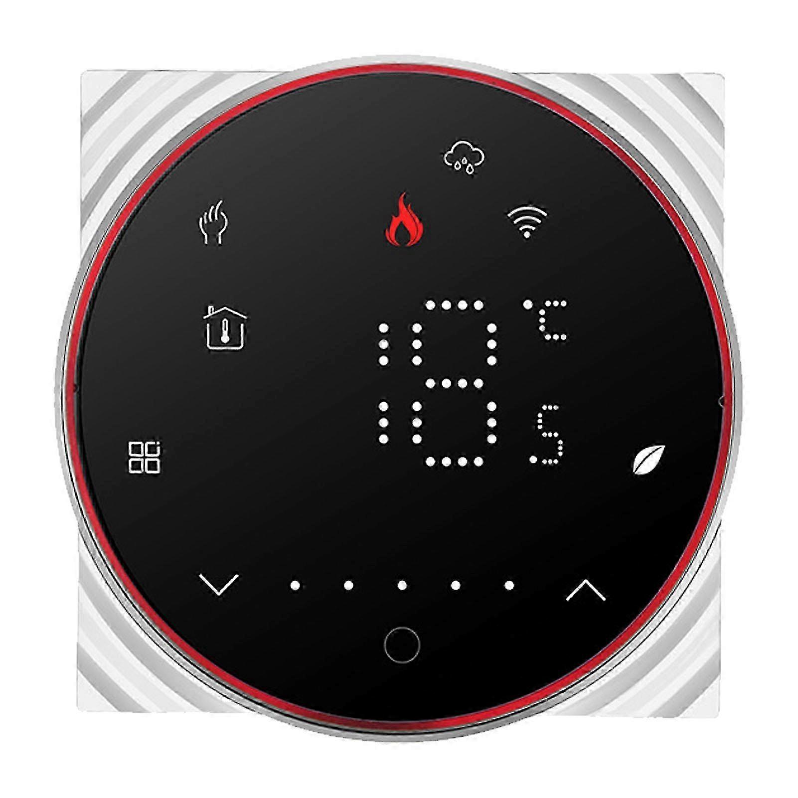 Smart LCD WiFi Thermostat Temperature Controller for Home Floor Heating 86 Square Concealed Box 95-240V 5A Black