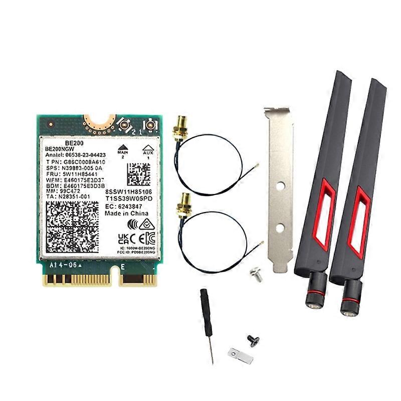 WiFi 7 WLAN card BE200, WiFi 5/6G TriBand, Bluetooth 5.4.