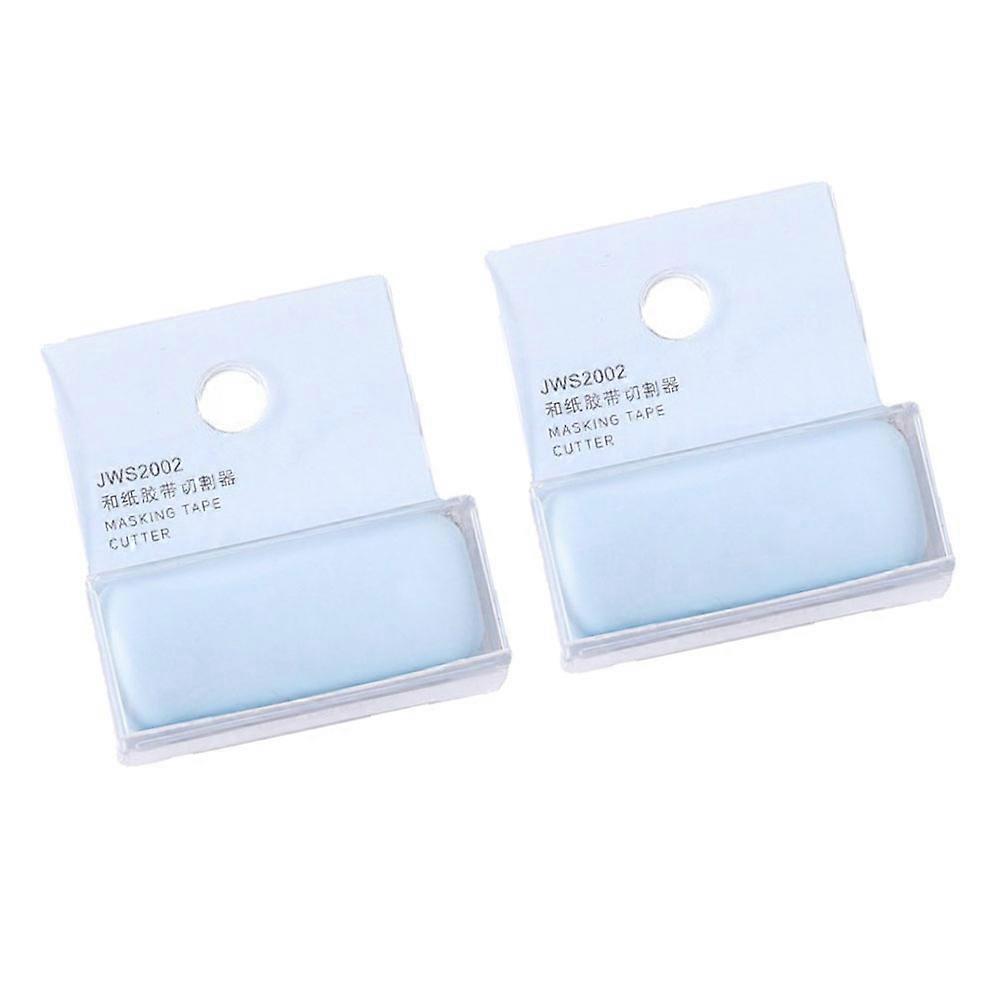 Masking Tool Roll Tape Dispenser Portable Size Cuts Tape Office School 1.89X0.83X0.67in 2Set