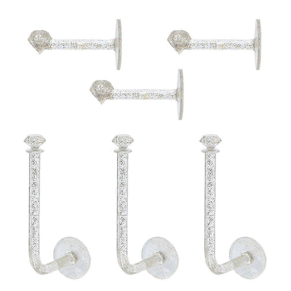 6stk vægmonterede hårbåndskroge, pladsbesparende hovedbeklædning opbevaringsarrangør rack, stilfuld pandebåndsholder til hjemmevæg display gave