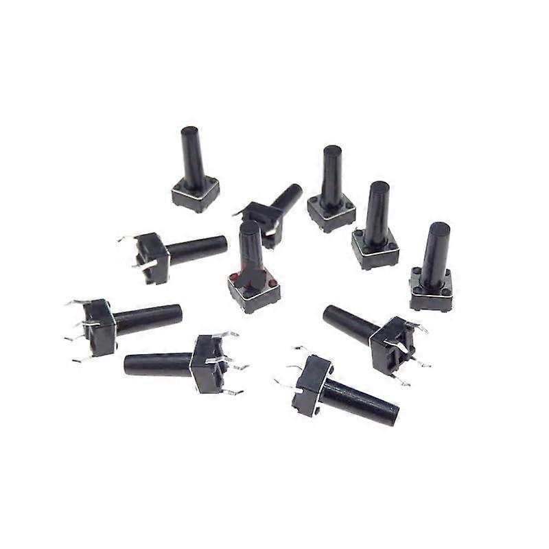 DIP Push Button Switch 20pcs 6x6mm Light Touch Power Switch 4 Pins 6X6X14MM Compact Switch for Electronics