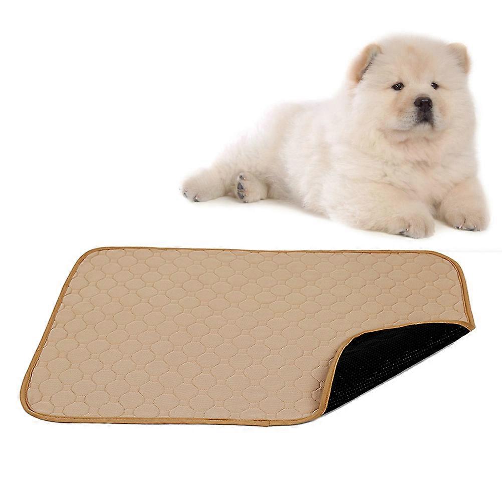 Waterproof Floor Mat For Pets Rectangular Training Pad Beige 60x45cm Washable Pet Owners 1Set