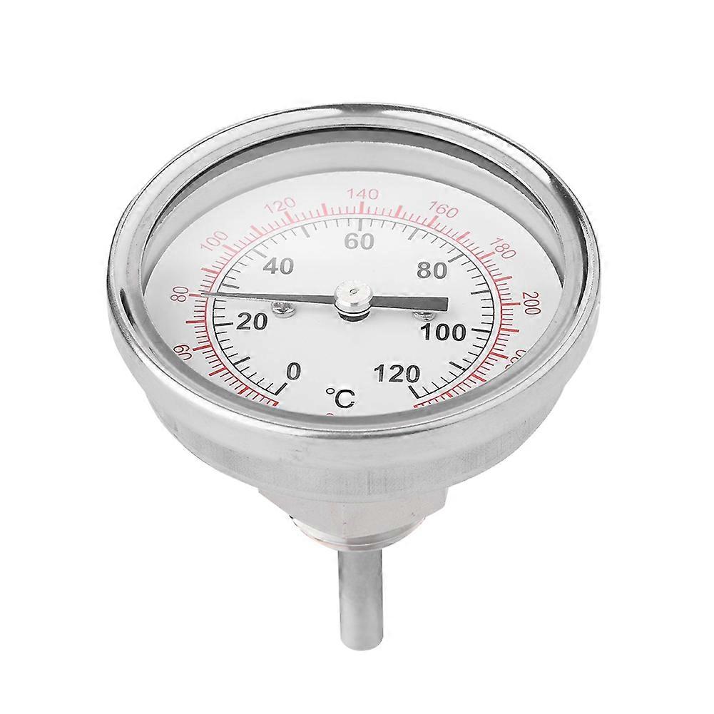 62mm 120°C High Temperature Bimetal Thermometer for Oven, Grill, BBQ, Analog Dial, Dual Scale