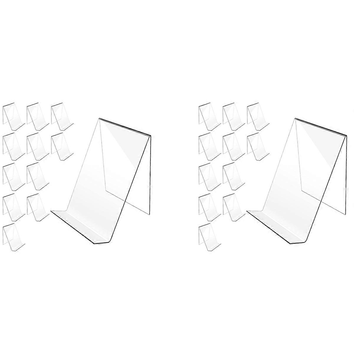 12 Pack Book Stand,Clear Book Display Easel,Acrylic Book Stand Holder