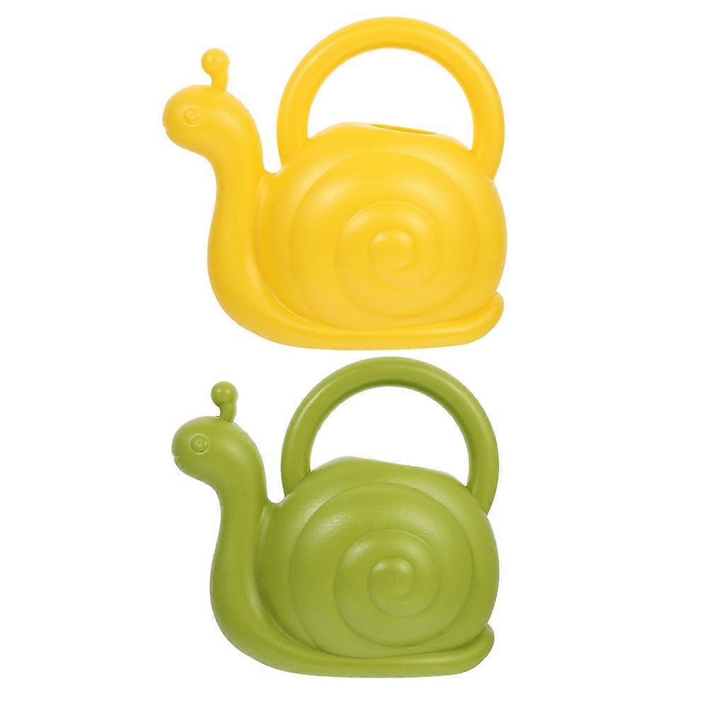Cartoon Snail Watering Can for Gardening Use Assorted Color PE Material 2 Pcs