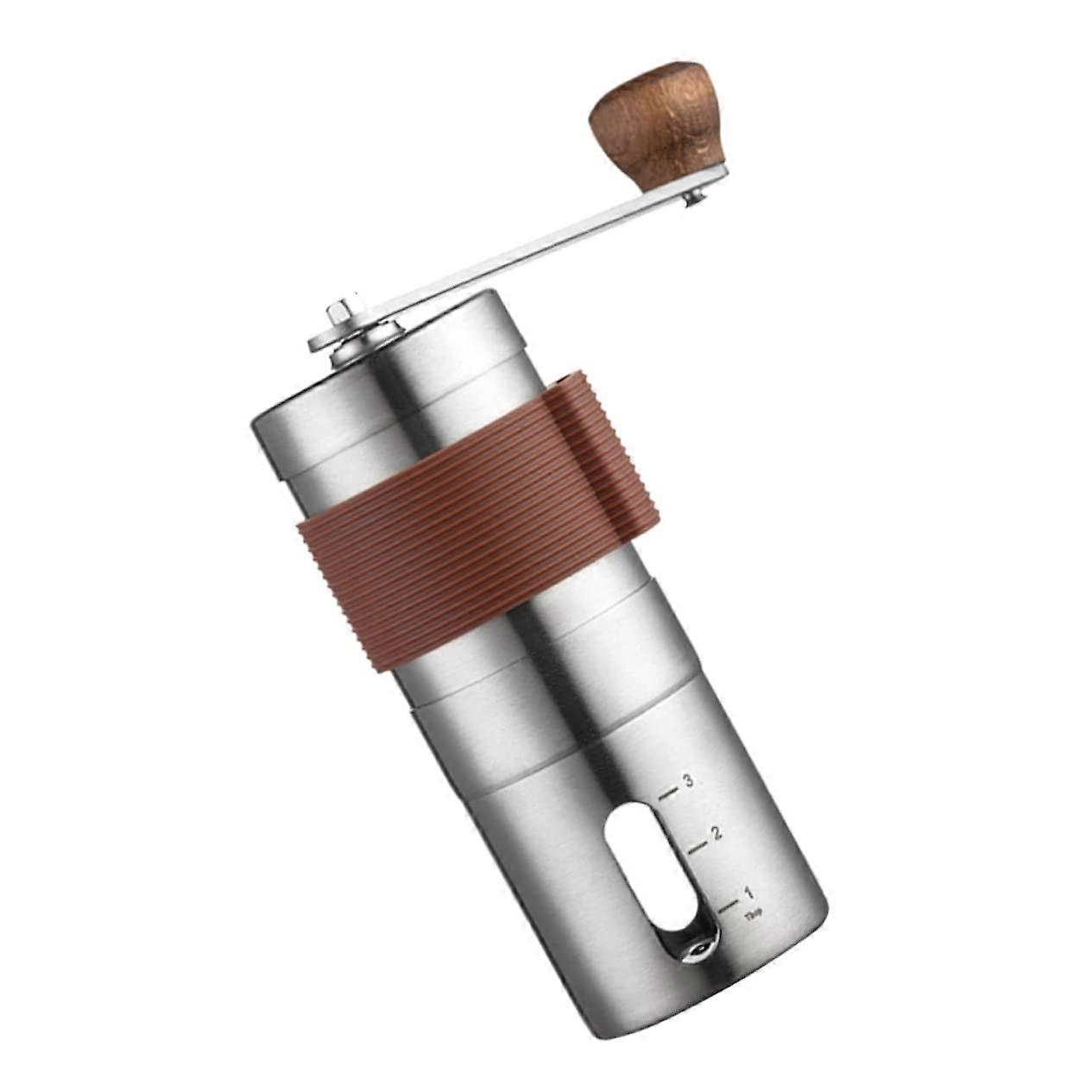 Manual Burr Espresso Grinder Machine for Coffee Beans, Simple Crank Tool with Silica Gel Handle, Ideal for Home Brewing