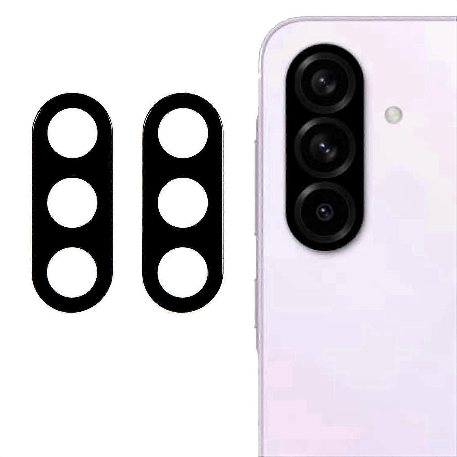 2Pcs Lens Protector for 5G Smartphone with Silk Printing 3D Arc Edge