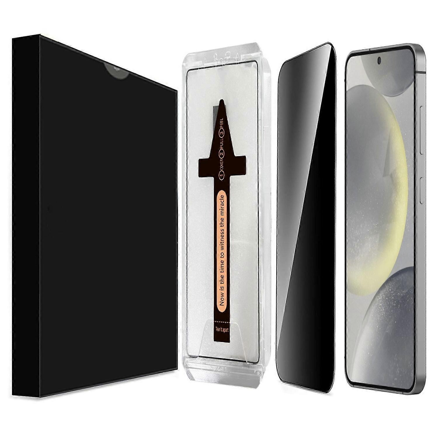 For Samsung Galaxy S24+ Anti Spy Tempered Glass Screen Protector with Automatic Dust Removal Tool
