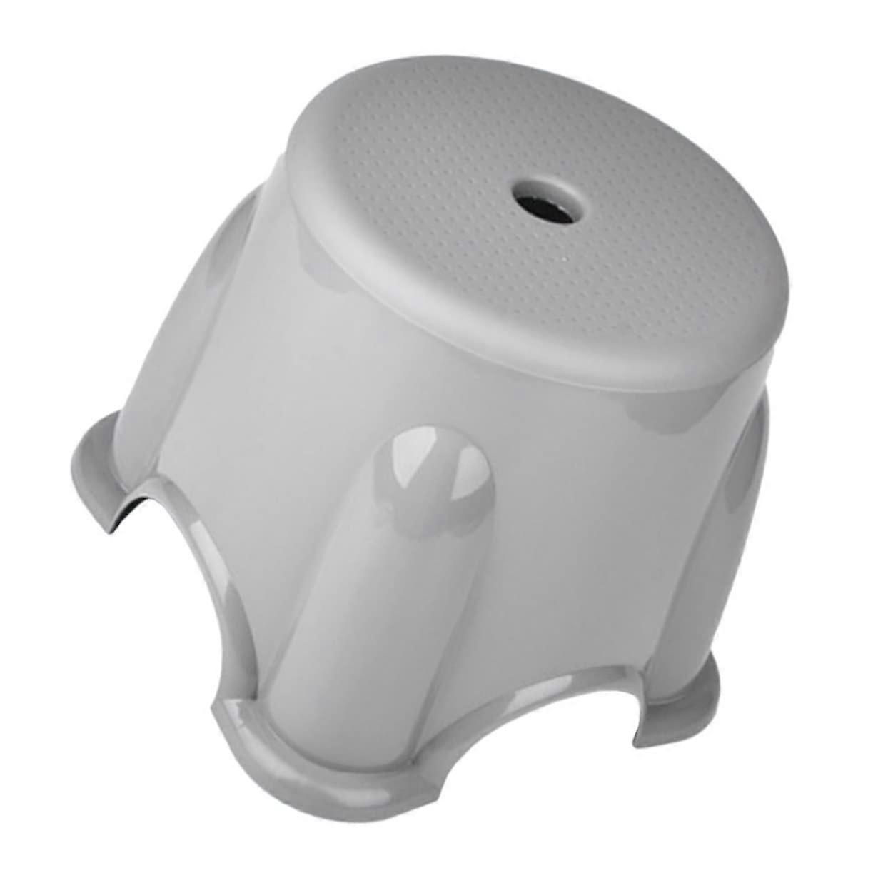 Nonslip step stool for kids in space gray, suitable for bathrooms, kindergartens, and home use. Lightweight and with a seating height.