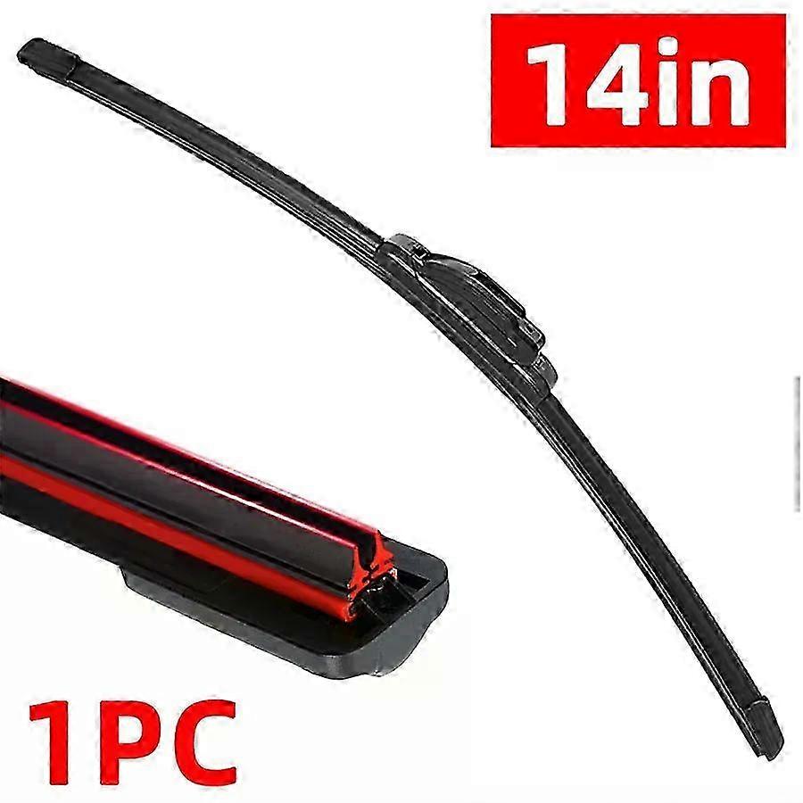 Universal J-shaped Wiper Blade with Double Rubber Strip for Car Windshields 14 to 26