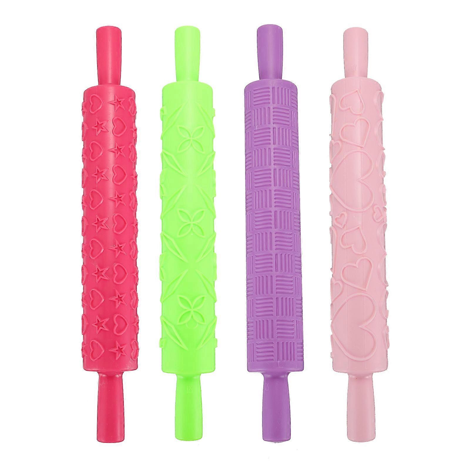 Baking Roller Pin With Design For Restaurant Use 4Pcs