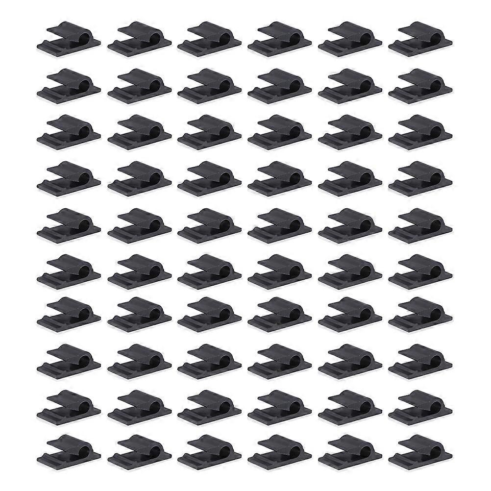 Cord Management Clips Cable Clamp Households Adhesive Mounting 60Pcs