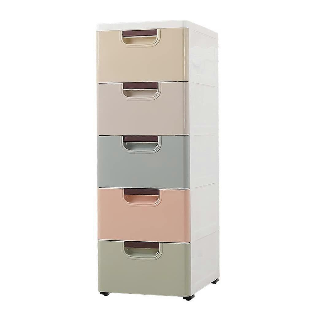 Storage Cabinet with Drawers, 3-Layer Plastic Storage Box for Children’s Wardrobe, Multi-Color Graduation Cabinet
