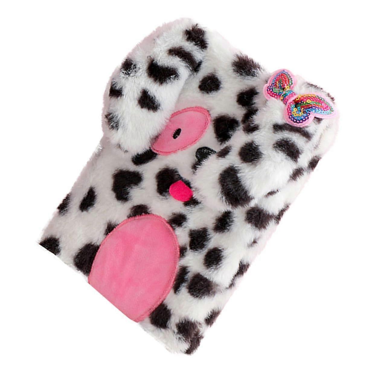 Dog Diary Embroidery Plush Secret Diary Set with Fuzzy Notebook for Girls - Cute Puppy Dog Themed Student Journal