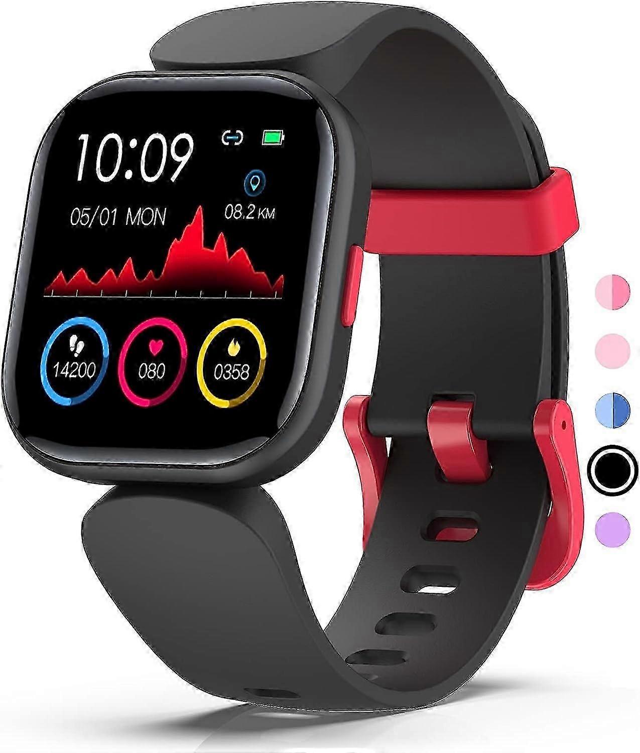 Çocuk Fitness Aktivite Tracker İzle, 1.4 "Diy İzle Yüz Ip68 Su Geçirmez Çocuklar Akıllı Saat 19 Spor Modları, Pedometreler, Kalp Atış Hızı, Uyku Monitörü