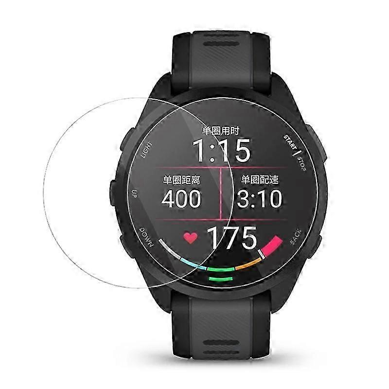 Garmin Forerunner 165強化ガラススクリーンプロテクター2.5DアークエッジHDクリアウォッチフィルム用2個
