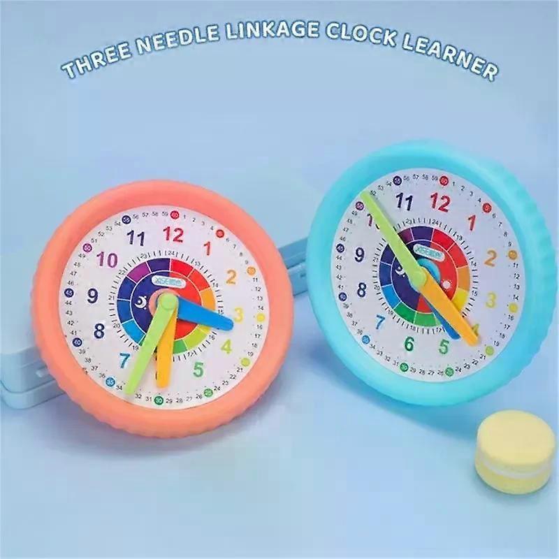 5Inch Educational Clock Telling Time Teaching Clock With Moveable Hand For Kid